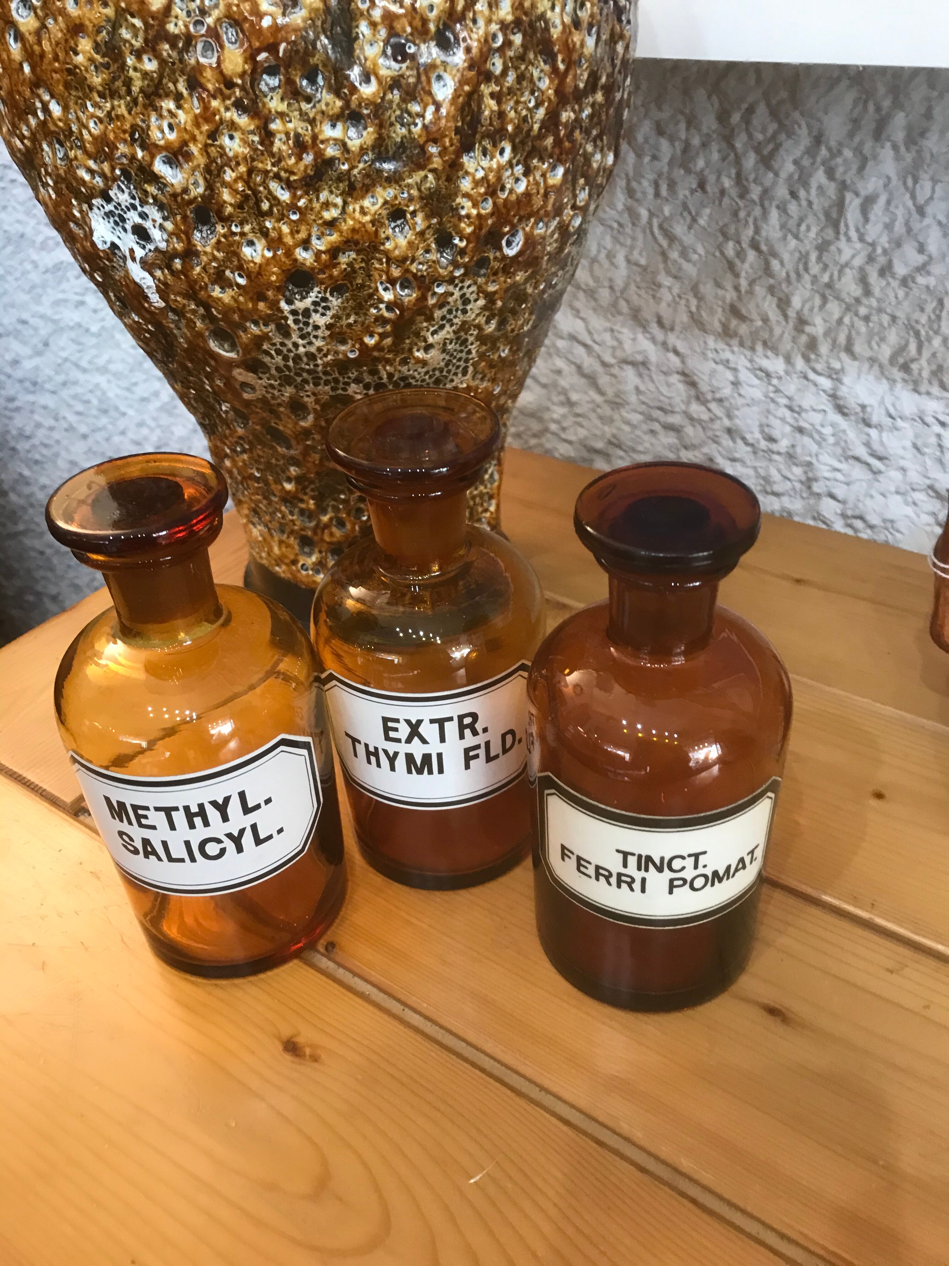 Old pharmacy bottles