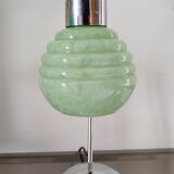 Chrome and speckled opaline lamp from Clichy