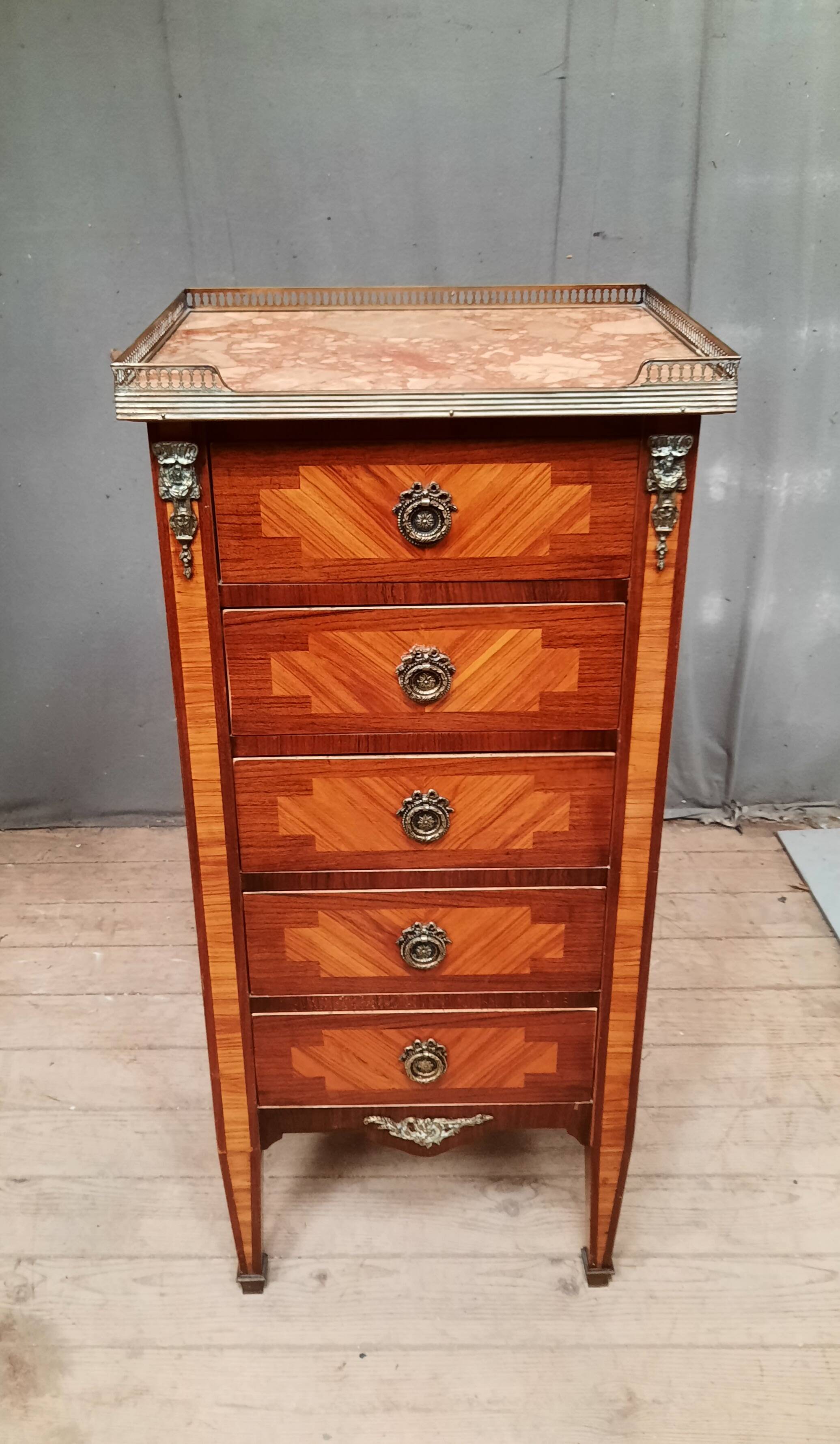 Louis XVI style marquetry chiffonier