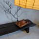 Table basse bois brûlé