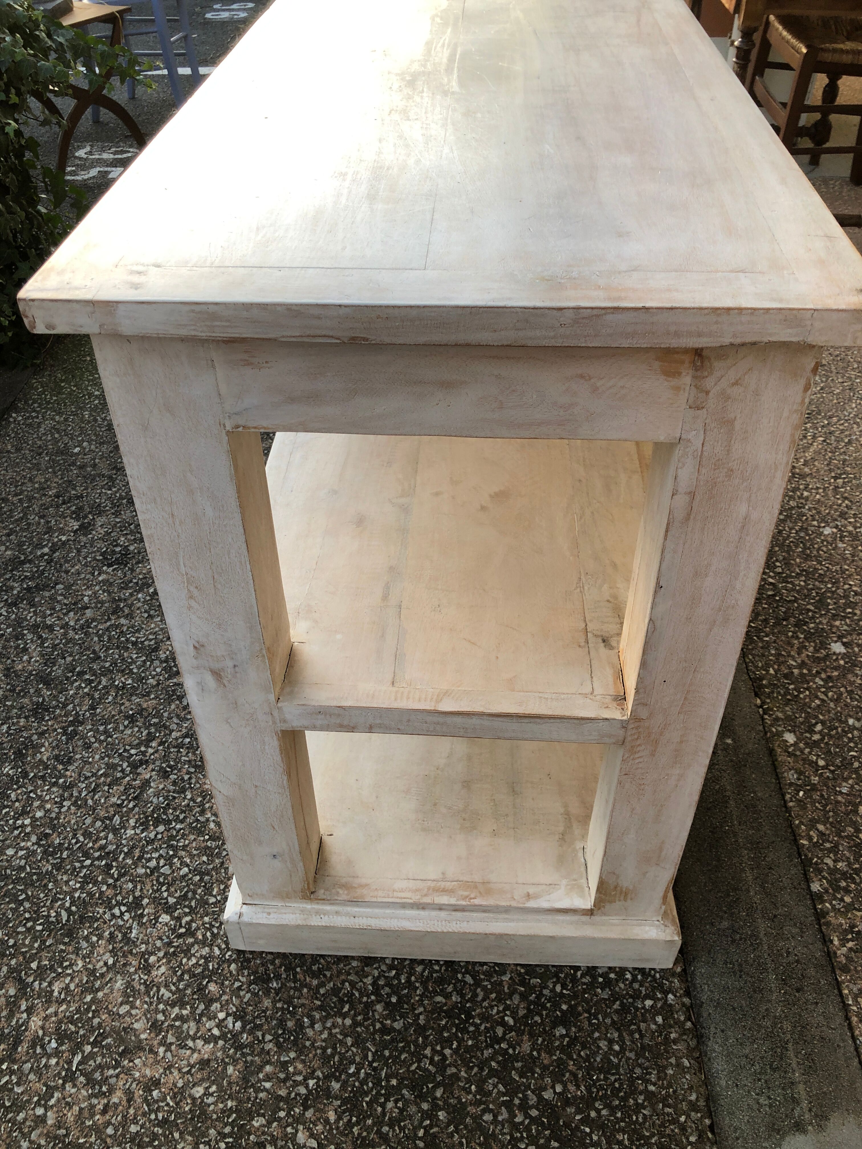 Table de drapier console etagère