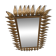 Vintage gold metal mirror with leaves from the 1950s.