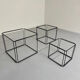 Lot of 3 vintage 1970s design nesting coffee tables by Max Sauze.