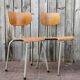 Vintage industrial chair Tubax in wood and metal
