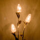 Lampadaire italien en laiton floral, années 1970-80