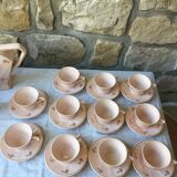 Art deco coffee service in rosé earthenware