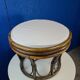Pouf, rattan stool, new cushion