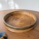 Round rattan and brass trays 1970 by Gabriella Crespi