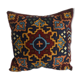 Housse de coussin ethnique en laine brodé à la main 40x40 cm