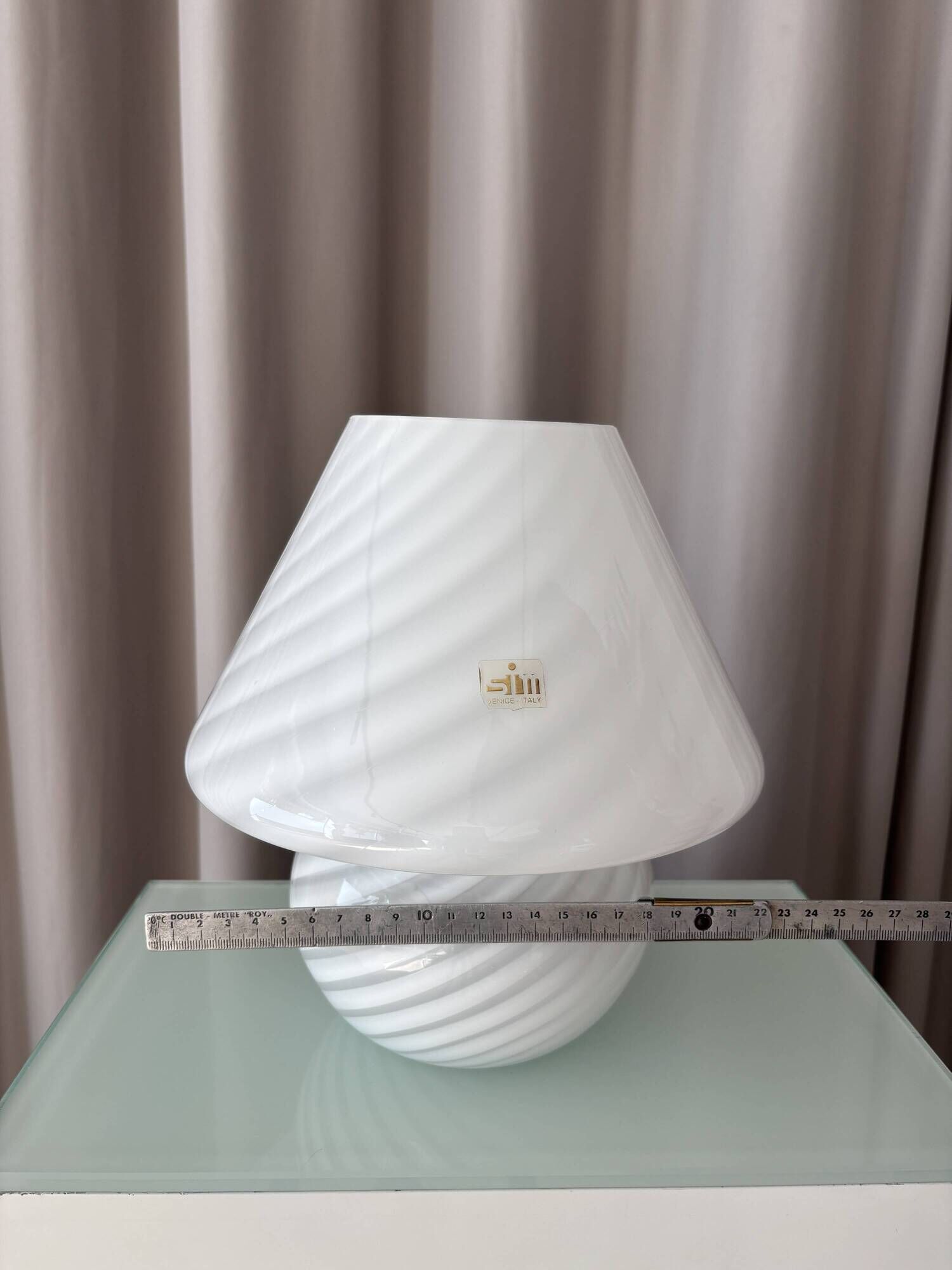 Vintage 1970s Italian Murano Swirl Glass Table Lamp – SIM Venezia