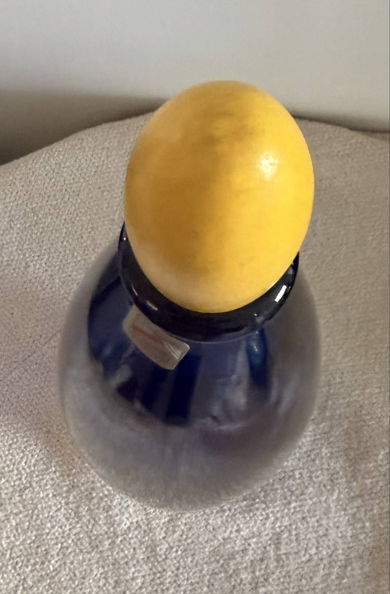 Large Vintage Cobalt Blue Art Glass Carafe by Zwiesel Glas – Mid-Centu