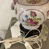 Ceramic lamp pattern roses