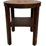 Art Deco Oak Side Table Inlaid Leaf coromandel minimalist design