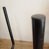 Series of 4 wooden and metal school chairs