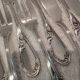 12 fish cutlery sets 24p silver metal decor ribbons rocaille