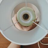 Duo of art deco lamp in mint glass