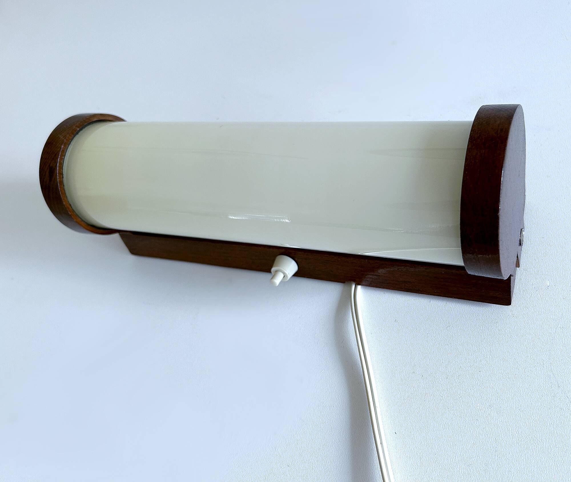 Art Deco Wood Glass Wall Light Bedside