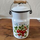 Enamelled milk jar