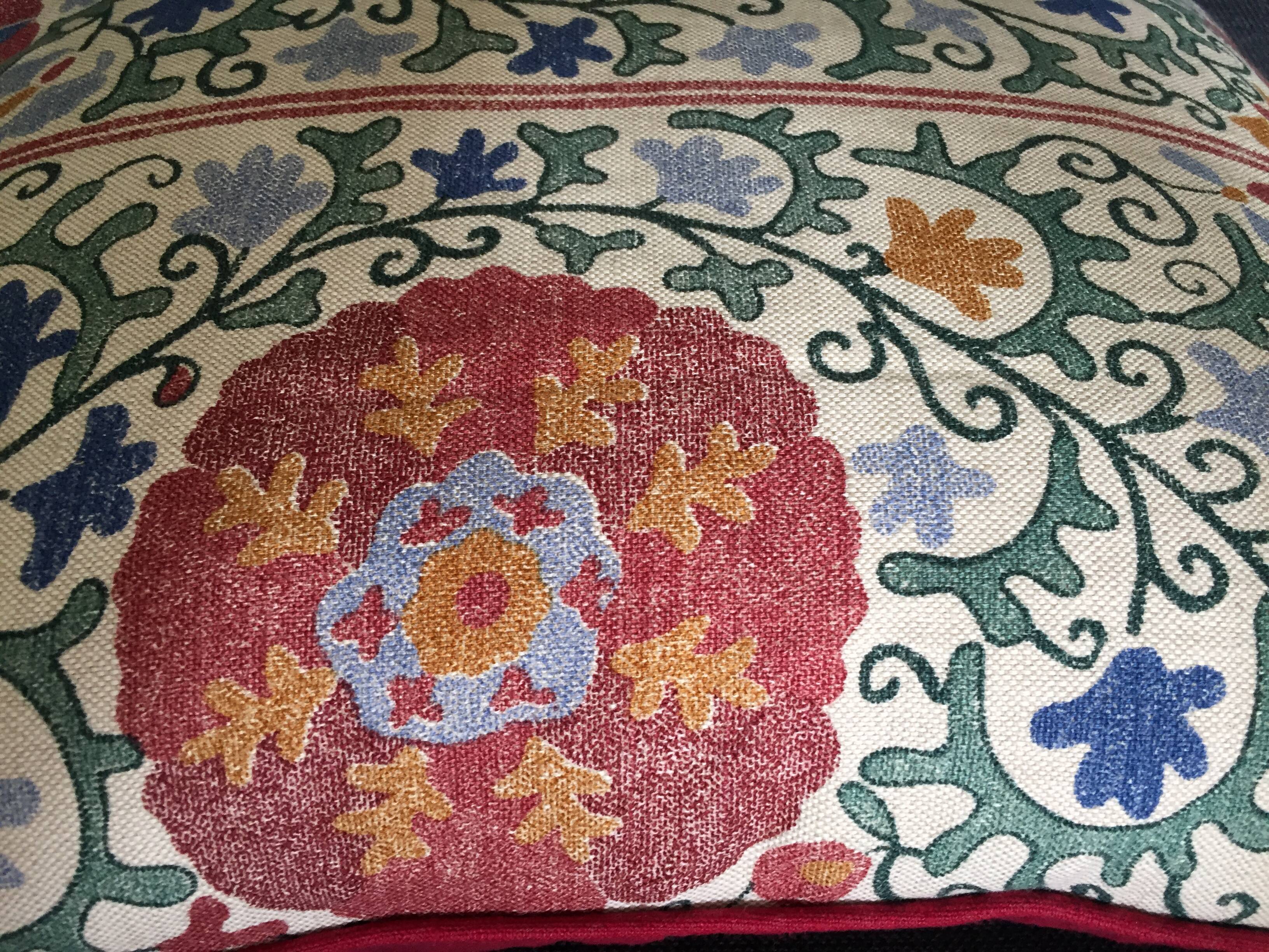 Decorative Pillow Cases Suzani motifs printed