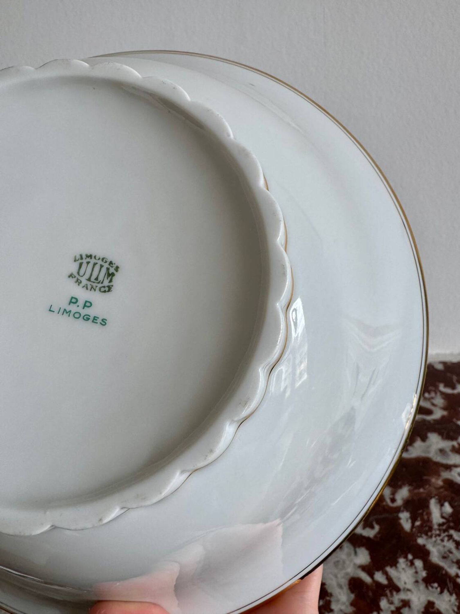 Limoges porcelain salad bowl