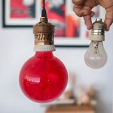 Antique giant brass light bulb socket 1900