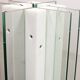 White Marble Italian Square Side Table with Glass Top and Lighting Option