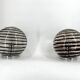 Pair of murano swirl glass table lamps, 1970s