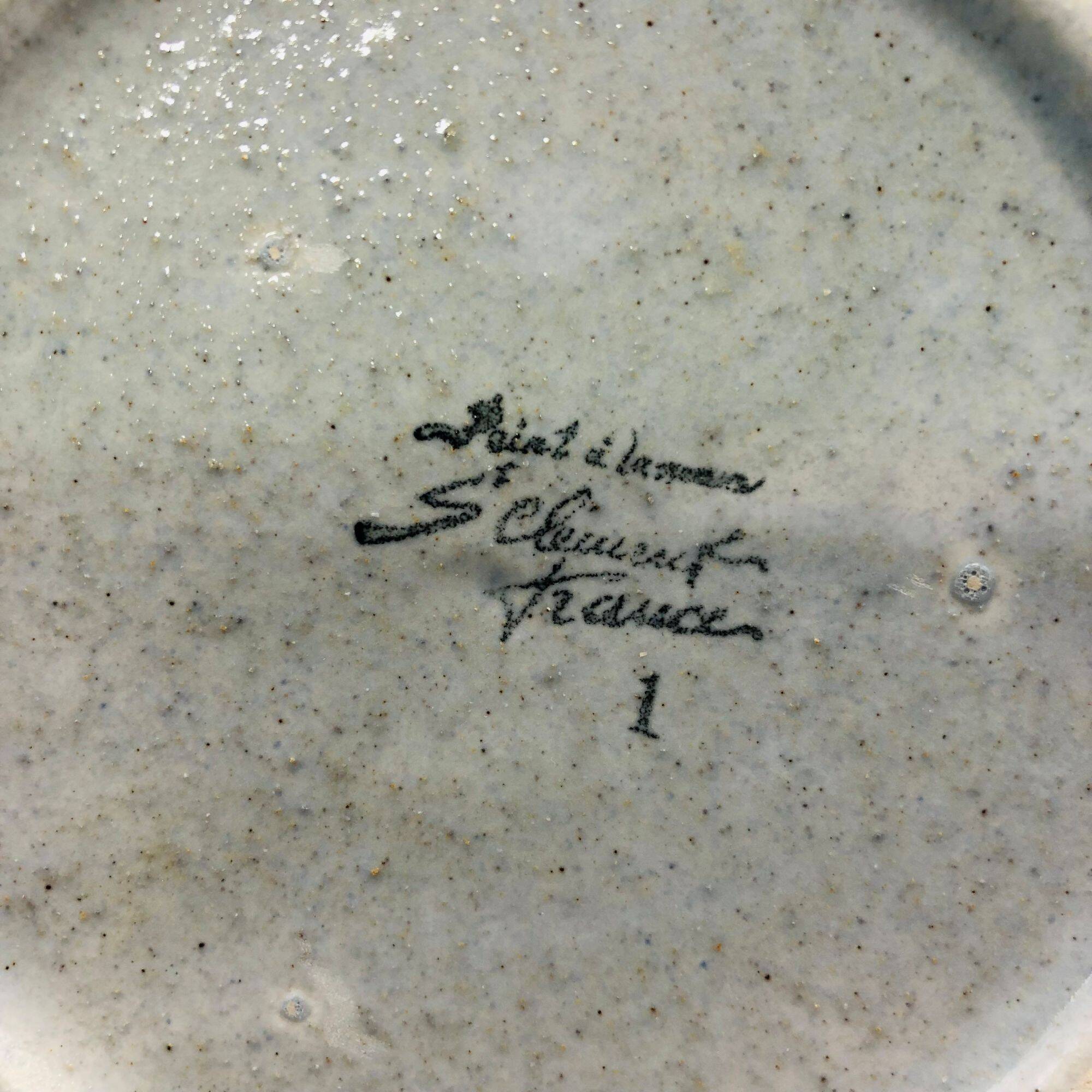 6 dessert plates, St. Clement. Hand-painted decoration.