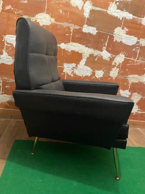 Pair of vintage leather armchairs