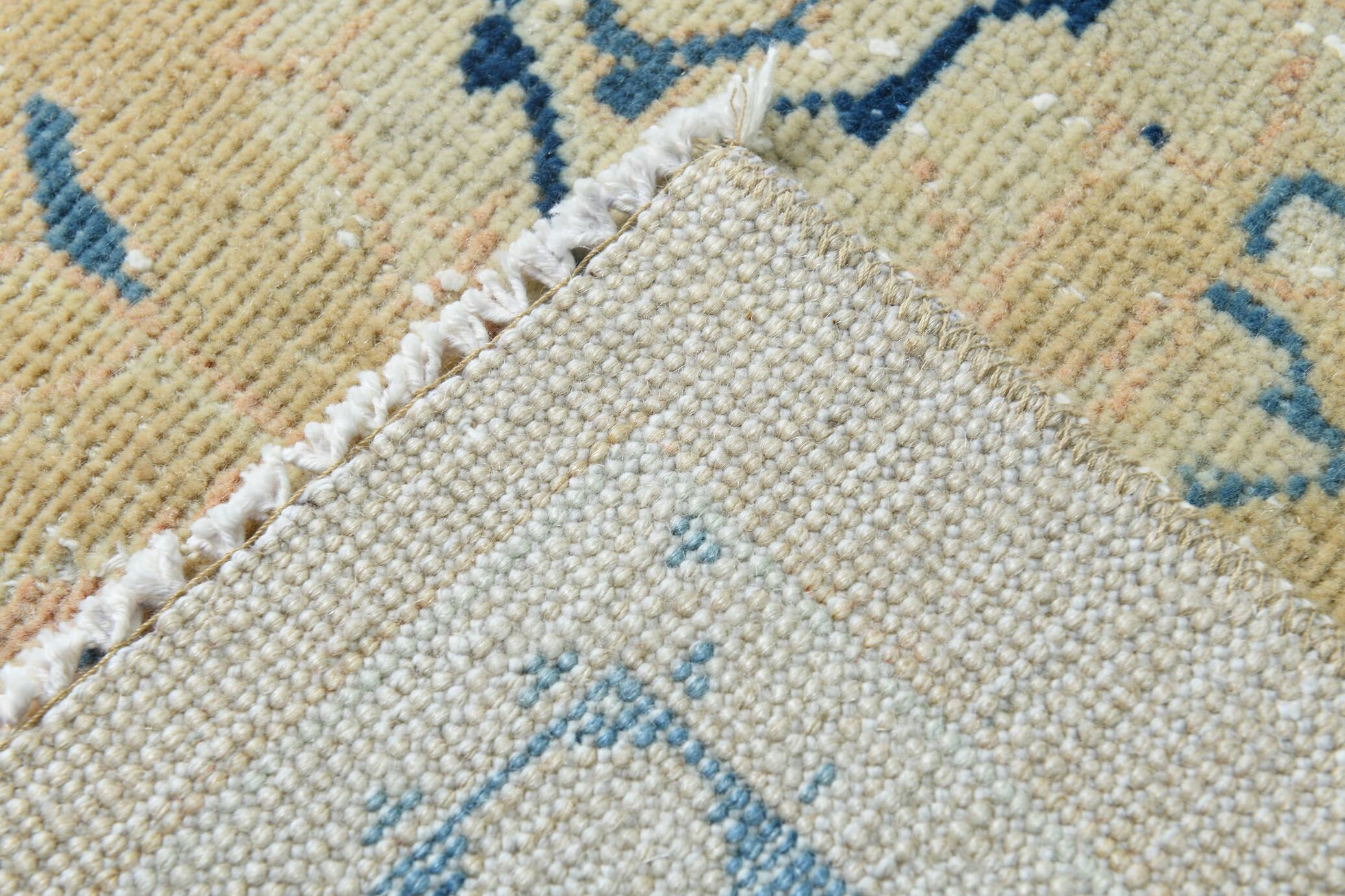 Tapis Persan Vintage Beige Et Bleu à Motifs Floraux, 301x388Cm