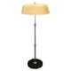 1950s Czechoslovakian Art Deco Chrome Floor Lamp with Handmade Shade