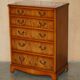 Pair of large Sheraton Revival chests of drawers in yew wood, 110 cm
