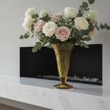 Vintage amber vase Verreries Scailmont