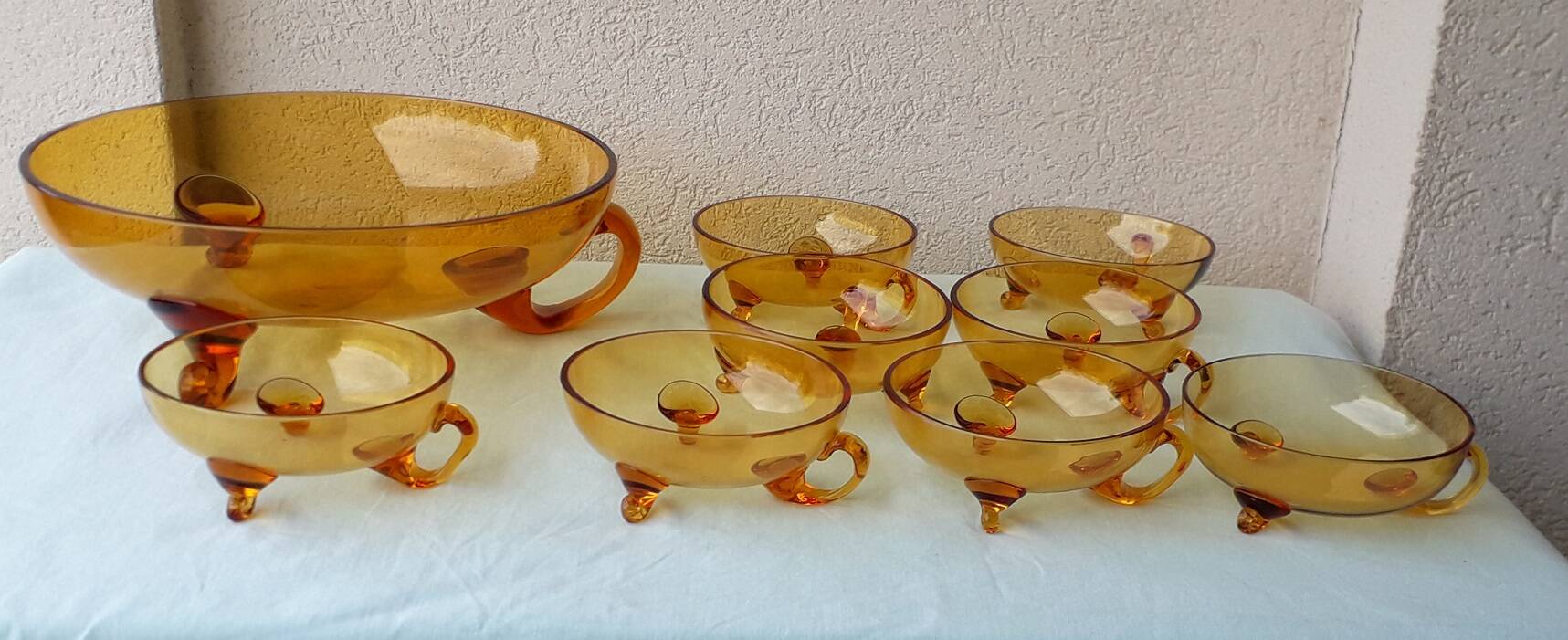 Service à dessert en verre