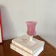 chalice vase in pink opaline 70s