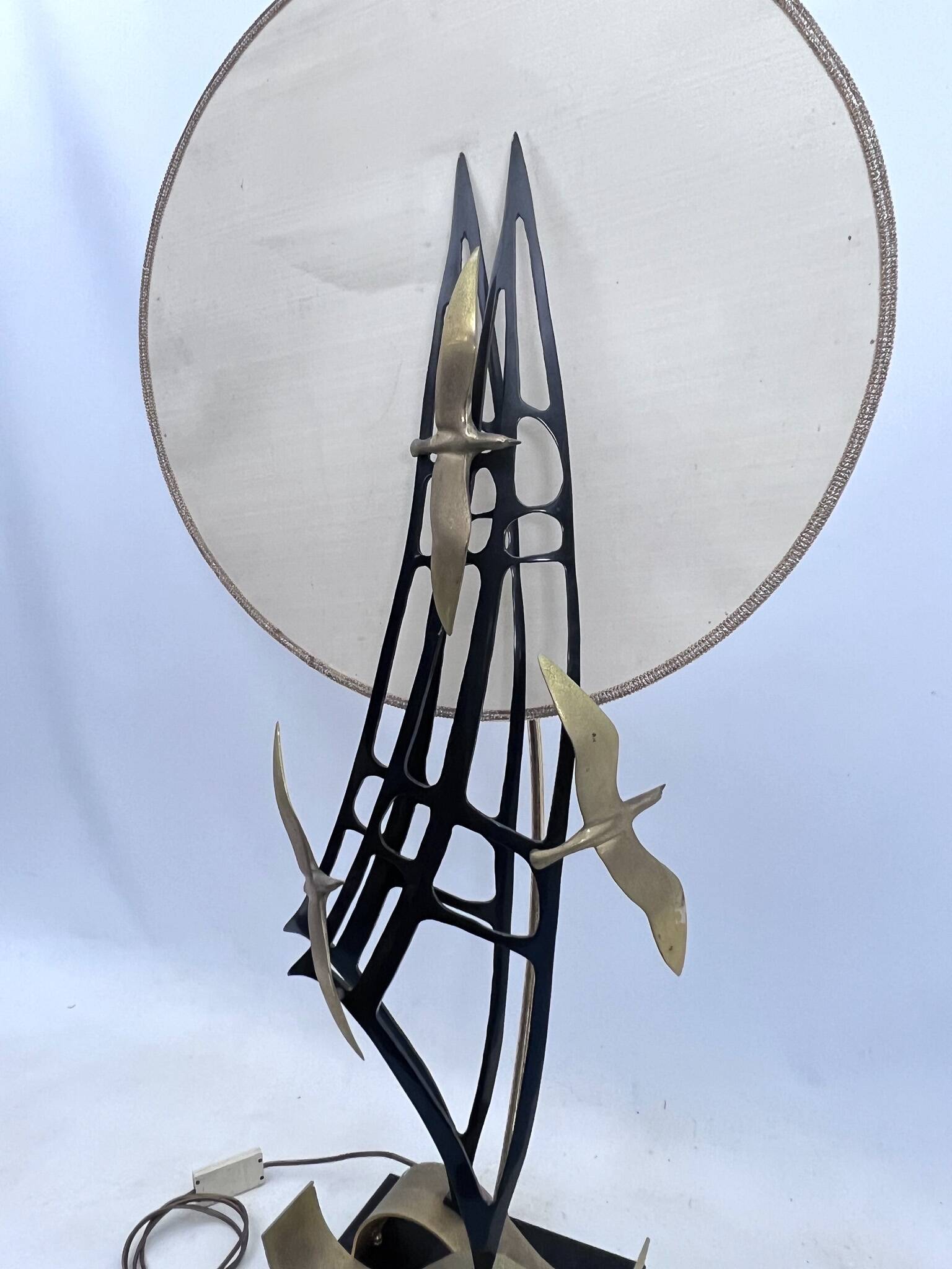 Lanciotto Galeotti, Midcentury Gold-Plated Italian Lamp by L'Originale, 197