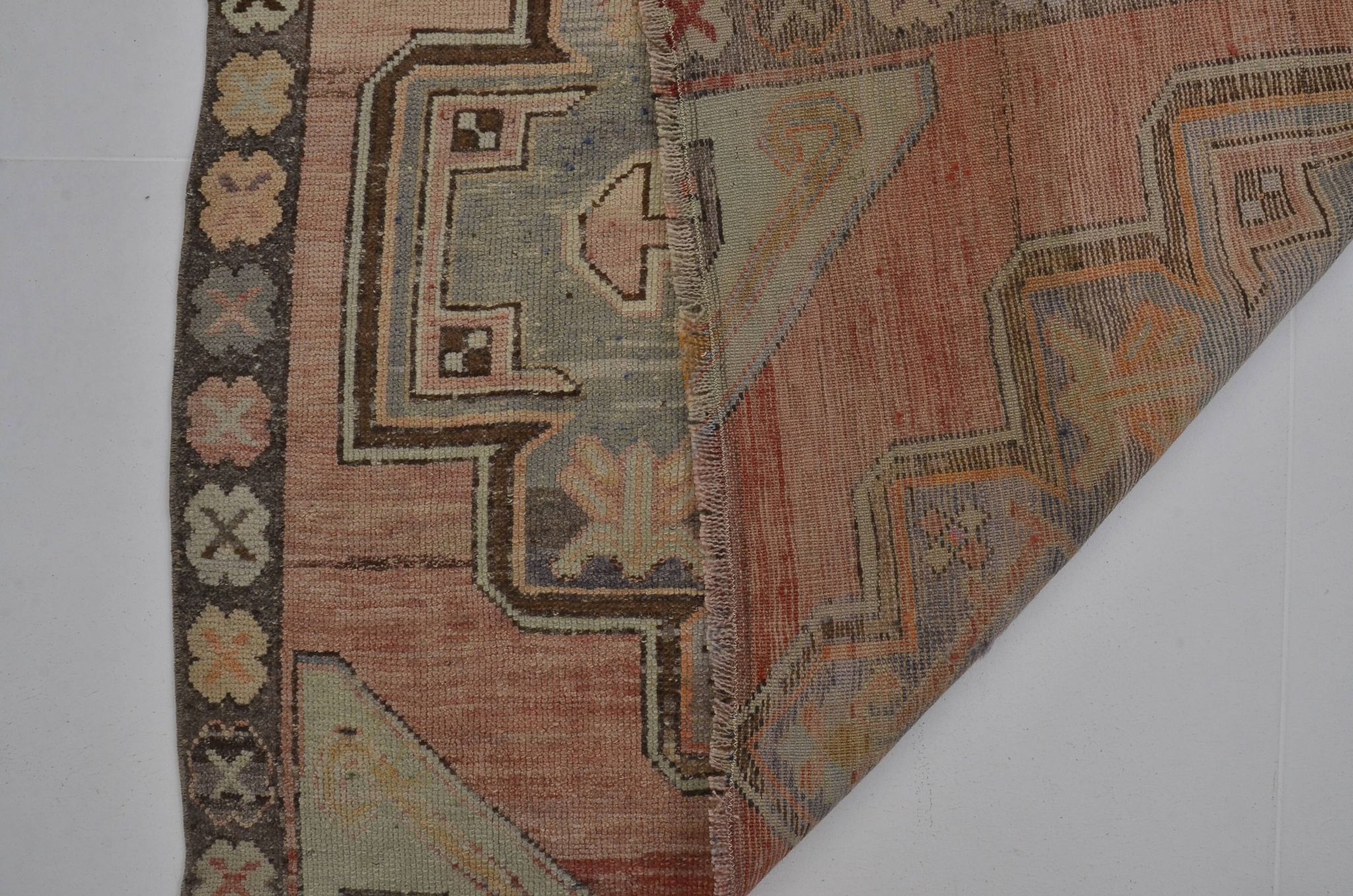 Vintage Antique Floral Oushak Rug sku 1286