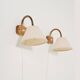 Pair of Scandinavian teak wall lamps, '50s
