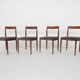 Set of four rosewood dining chairs by Lubke, Germany 1960's