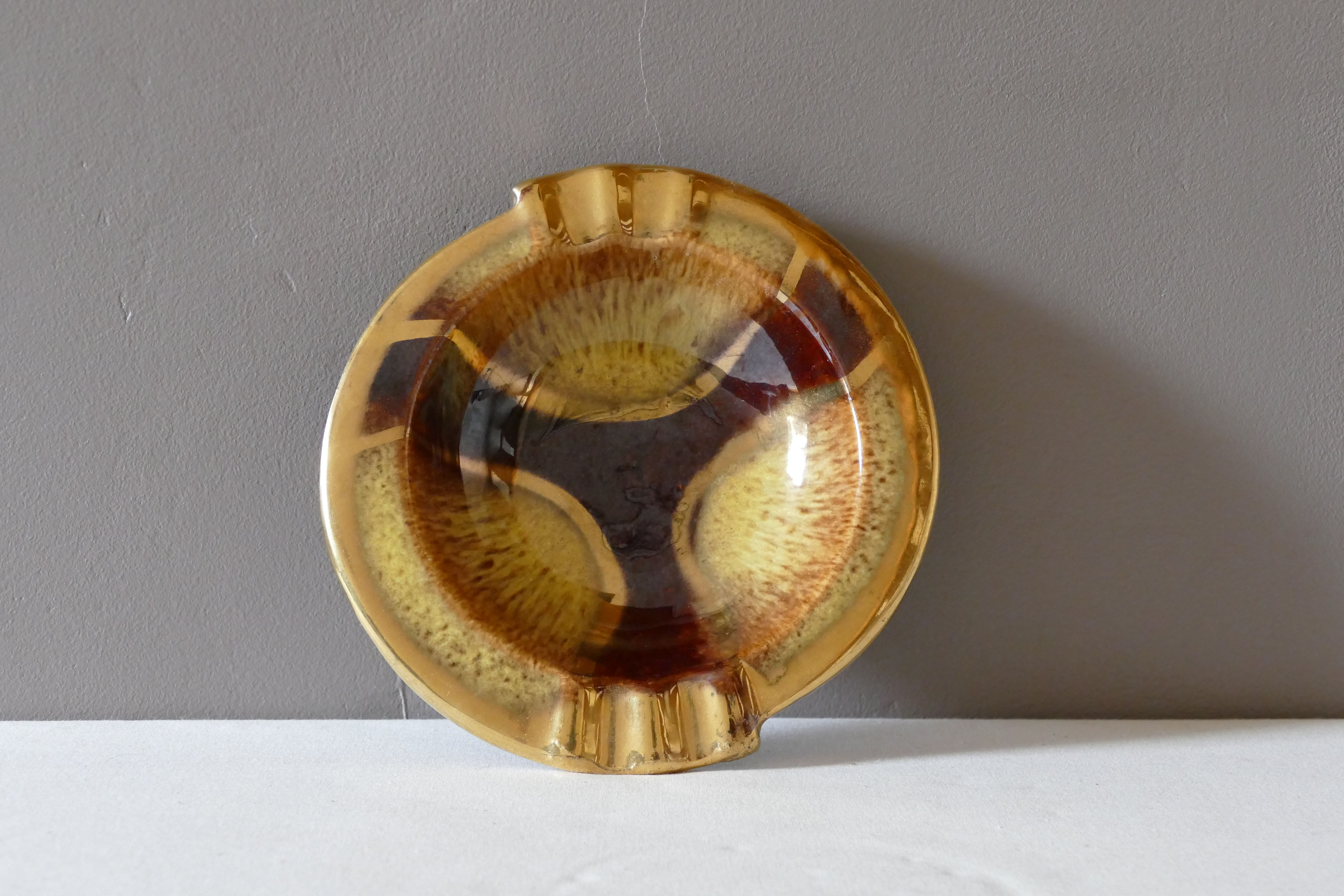 1970s earthenware ashtray