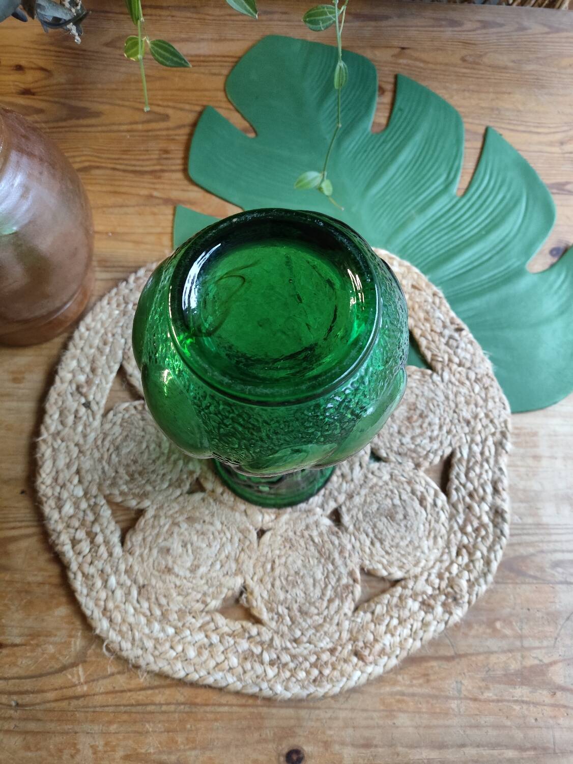 Vase en Verre Vert d'Empoli Italie