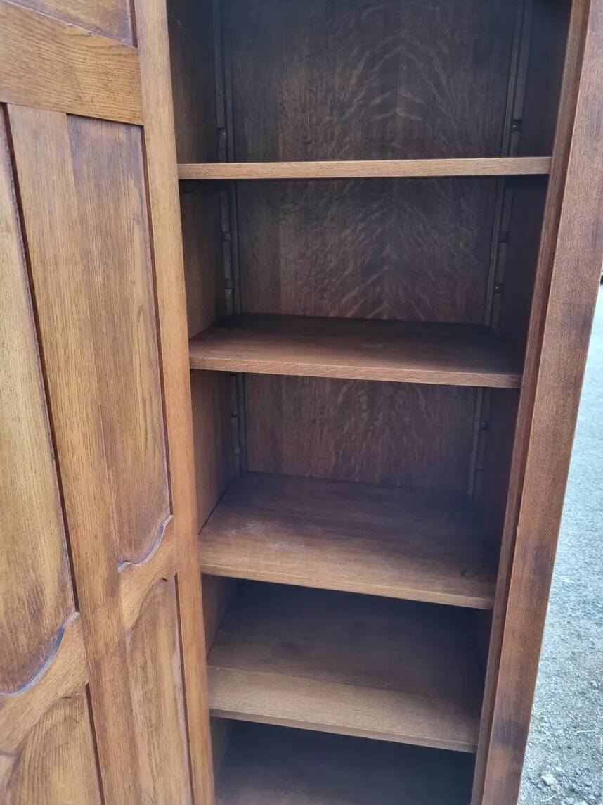 Small wardrobe with one door in solid oak - Guillerme and Chambron