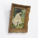 French Naive Folk Art Painting with Nude Figure – ca. 1920