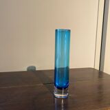 Soliflore en verre turquoise