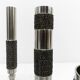 Set de 5 vases et coupes brutalistes en acier 1970