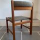 Set 6 chairs and 2 vintage Scandinavian teak and tweed chairs