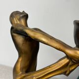 Lampe à poser femme drapée 1980