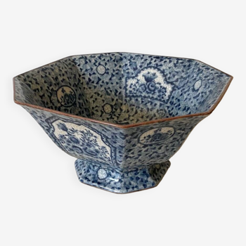Square salad bowl in old earthenware