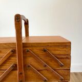 Travailleuse en bois de hêtre années 50