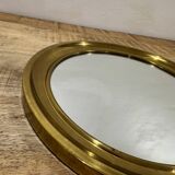 Golden round mirror